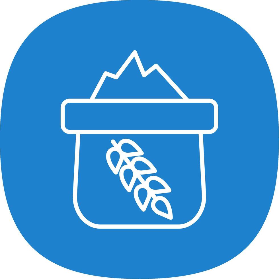 Flour Line Curve Icon Design vector