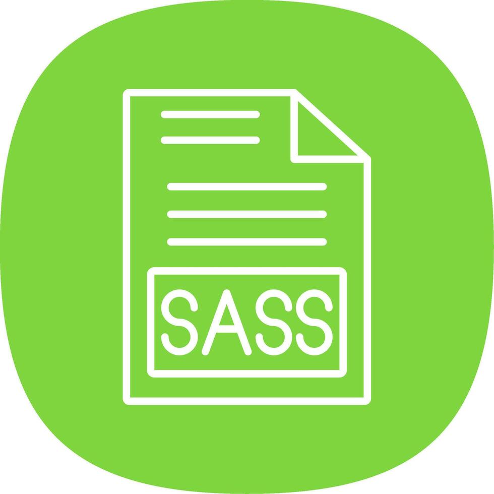 Sass Line Curve Icon Design vector
