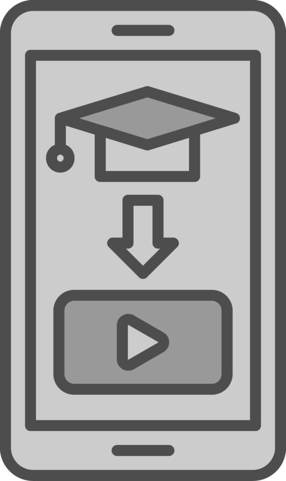 Educational Line Filled Greyscale Icon Design vector