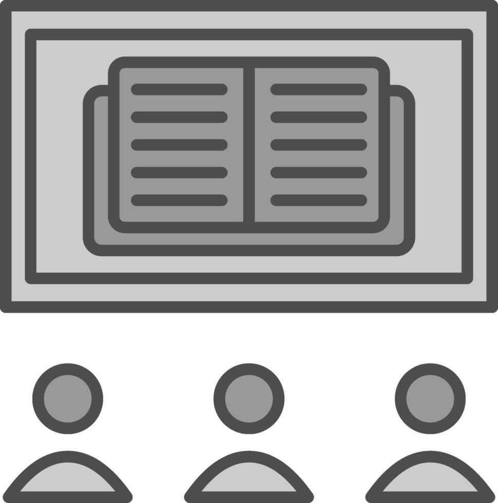 OnLine Filled Greyscale Multi Circle Learning Line Filled Greyscale Icon Design vector