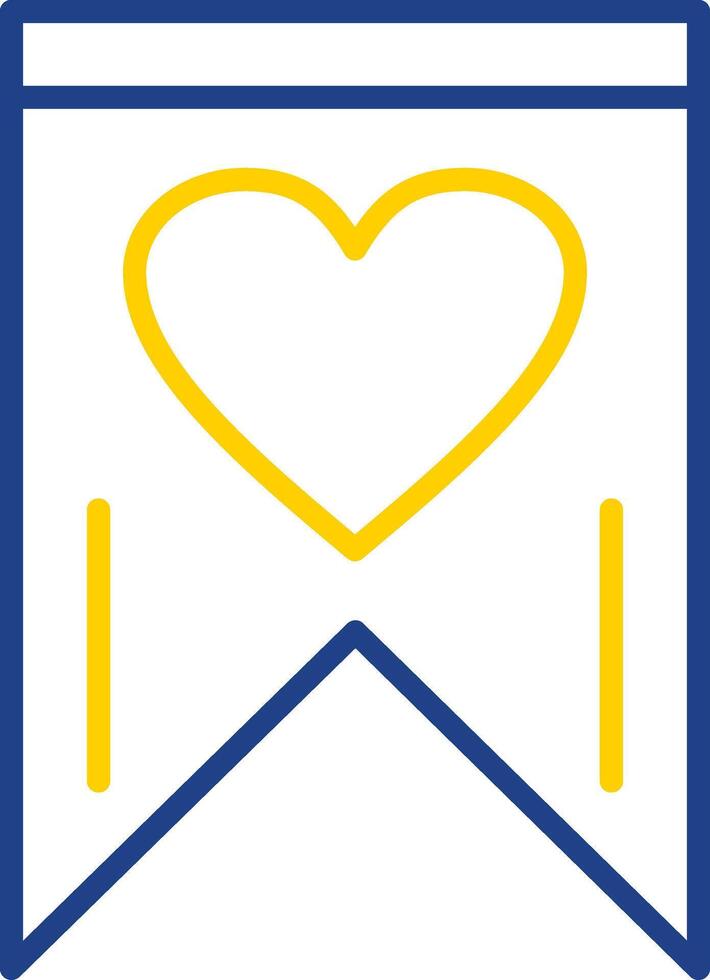 Favourite Line Two Colour Icon Design vector