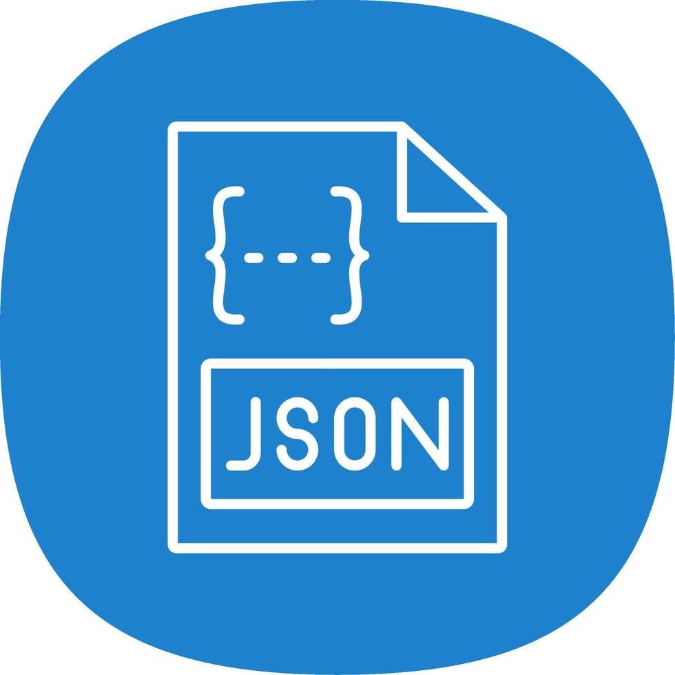 Json Line Curve Icon Design vector
