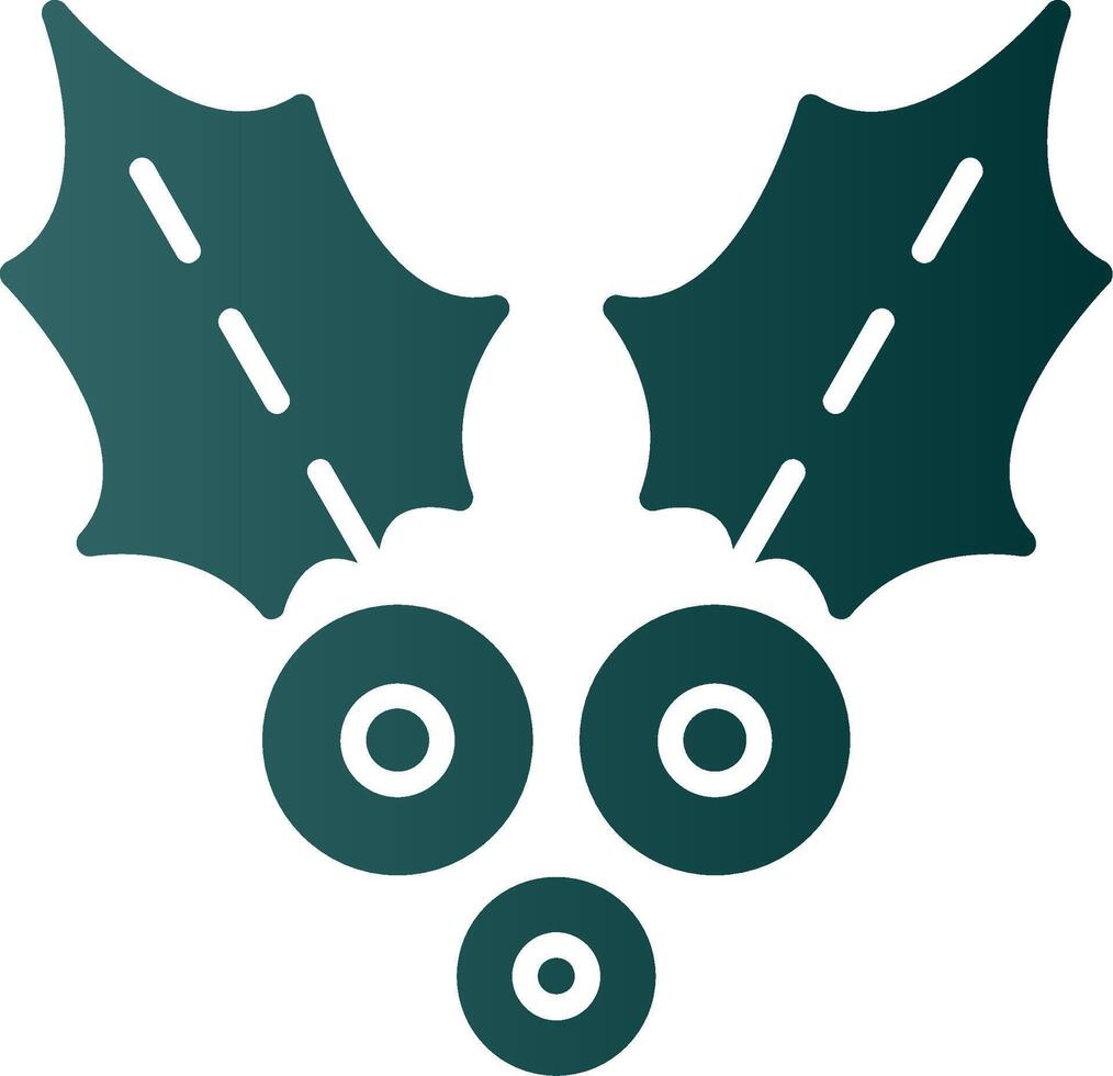 Holly Glyph Gradient Icon vector