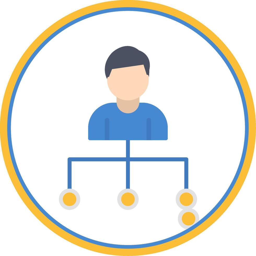 Hierachy Flat Circle Icon vector