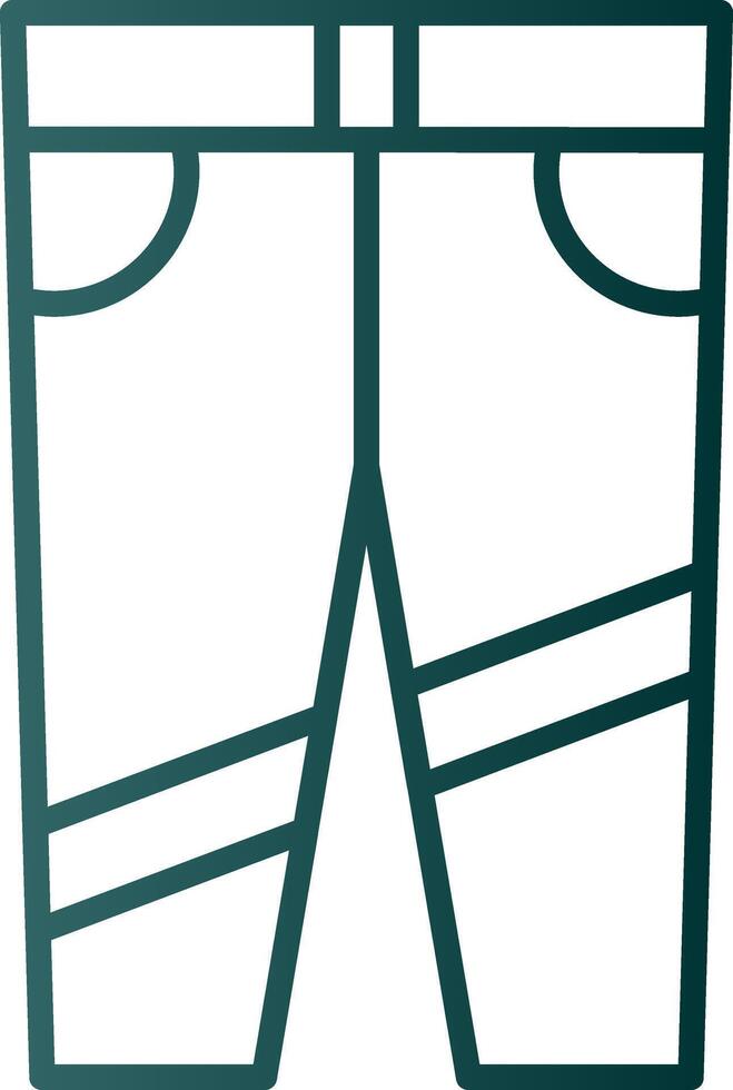 Jeans Line Gradient Icon vector