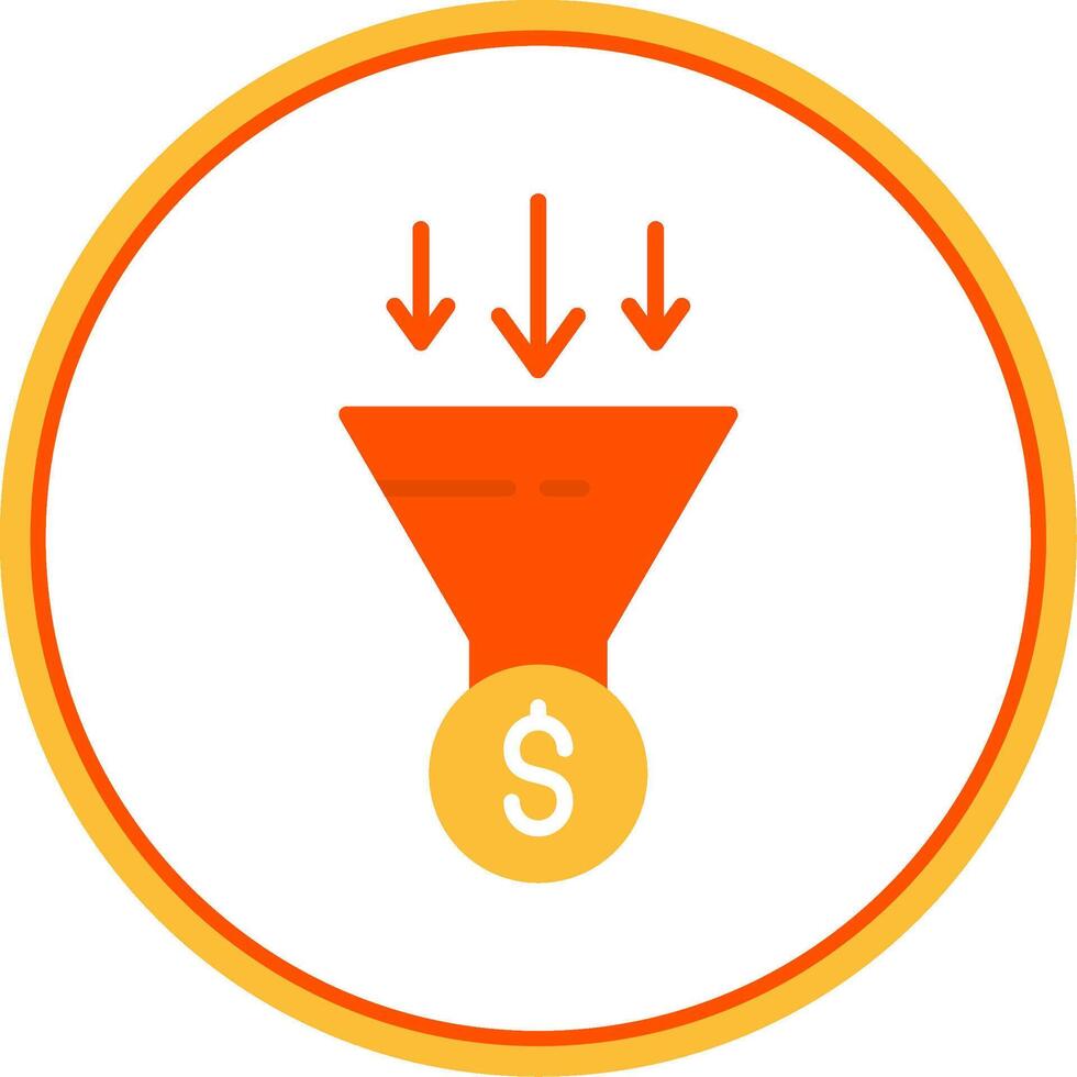 Conversion Optimization Flat Circle Icon vector
