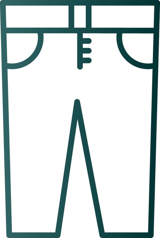 Jeans Line Gradient Icon vector