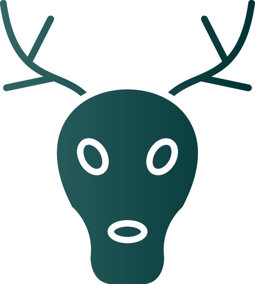 Stag Glyph Gradient Icon vector