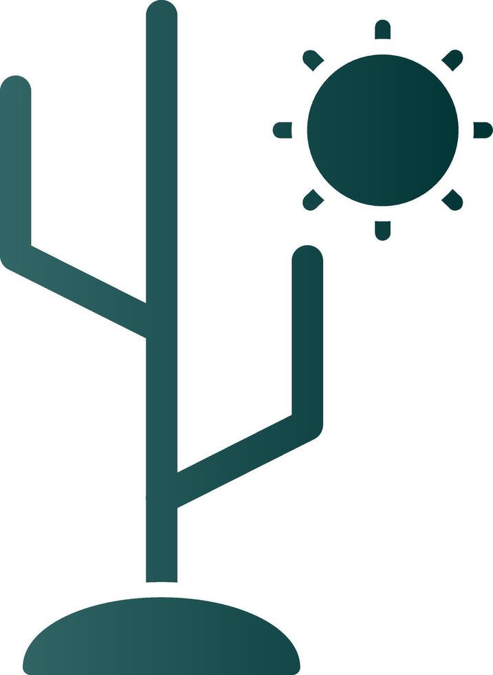 Cactus Glyph Gradient Icon vector