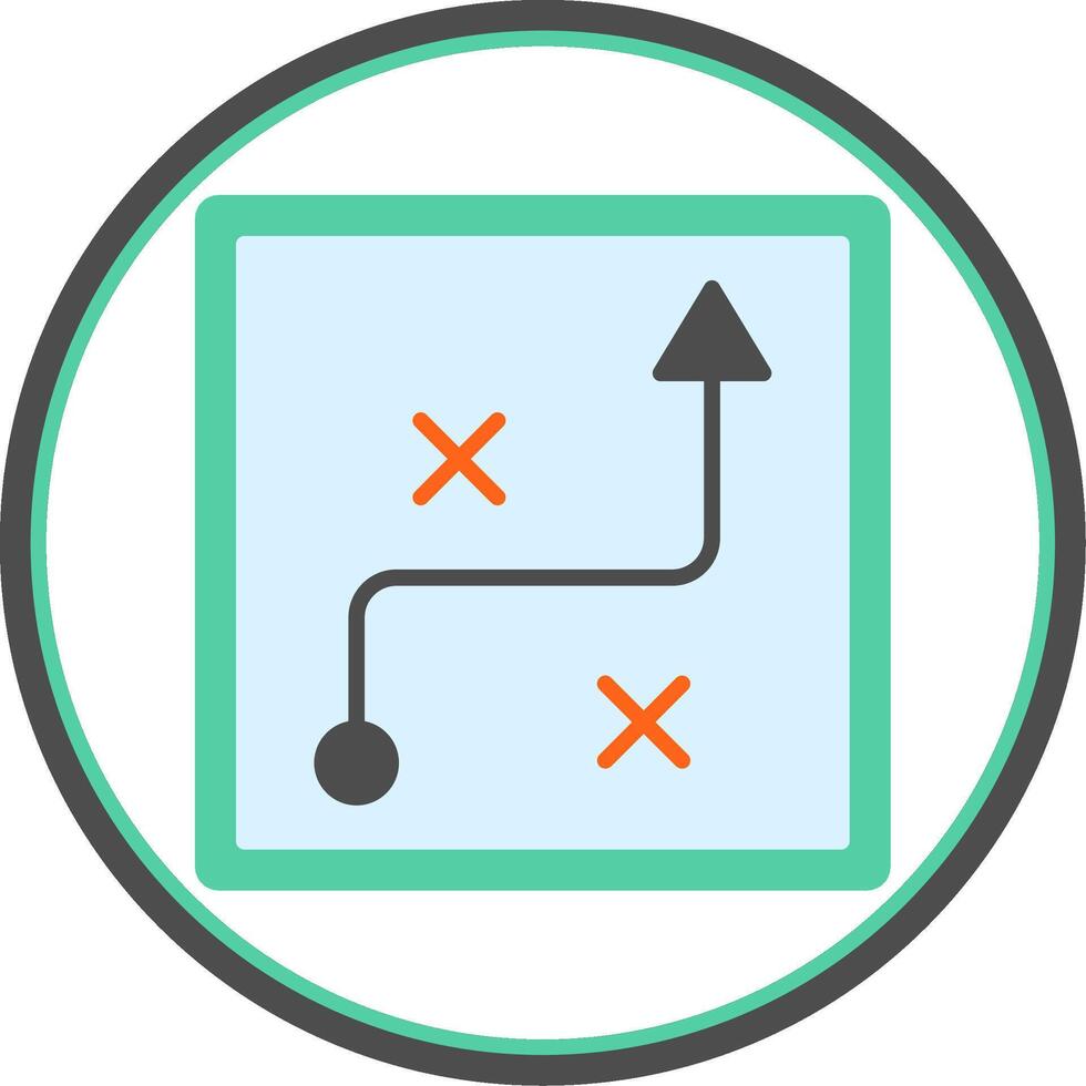 Business Strategy Flat Circle Icon vector