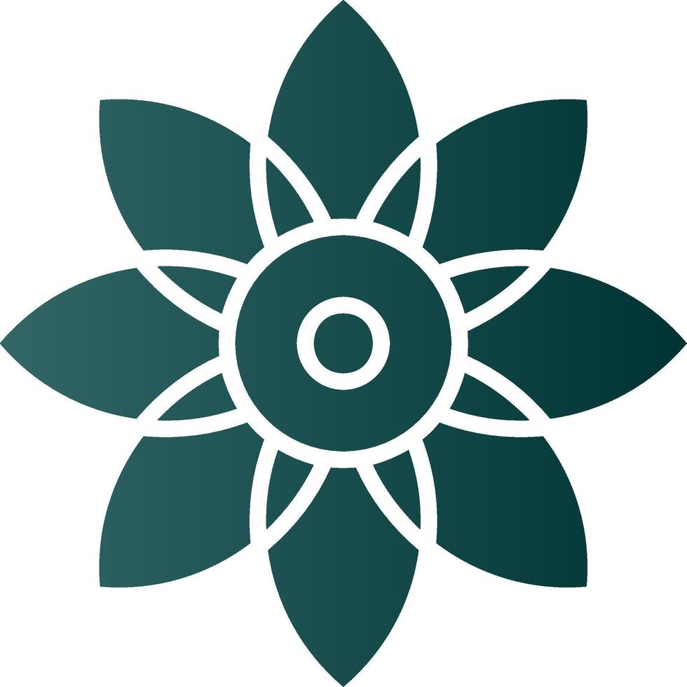 Flower Glyph Gradient Icon vector