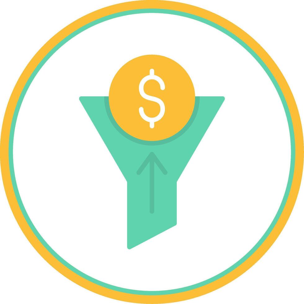 Traffic Conversion Flat Circle Icon vector