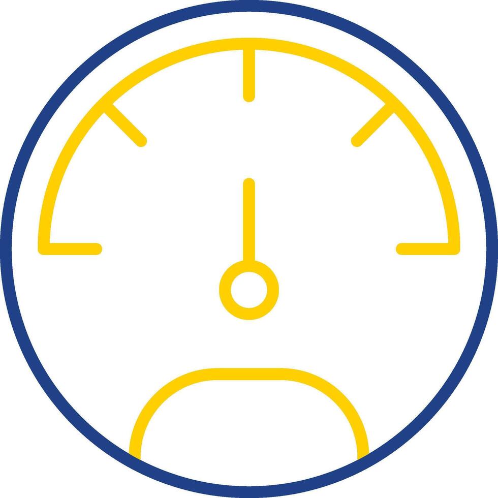 Speedo Meter Line Two Colour Icon Design vector