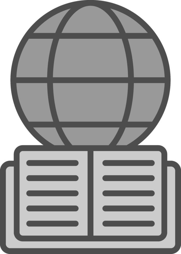 Ebook Line Filled Greyscale Icon Design vector
