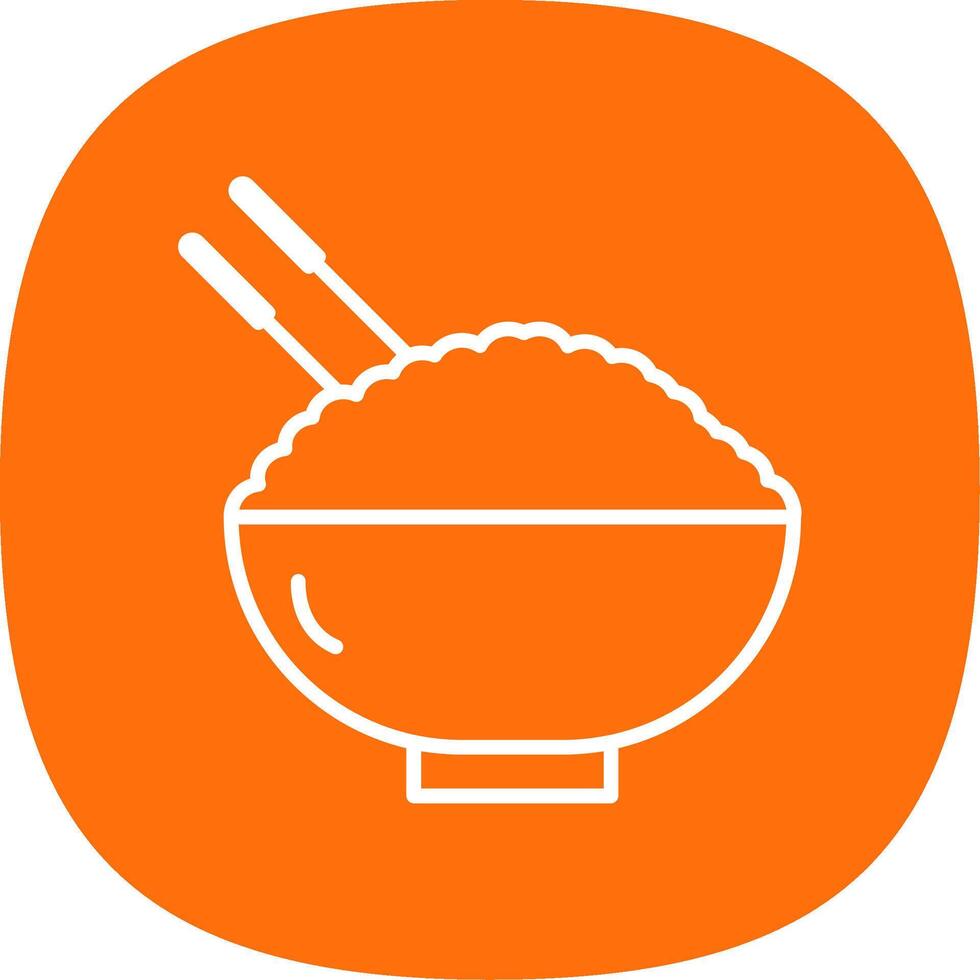 Chinese Food Line Curve Icon Design vector