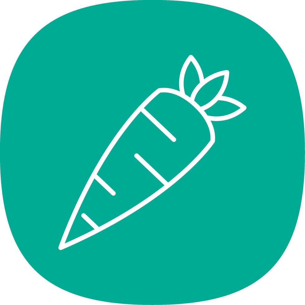 Carrot Line Curve Icon Design vector