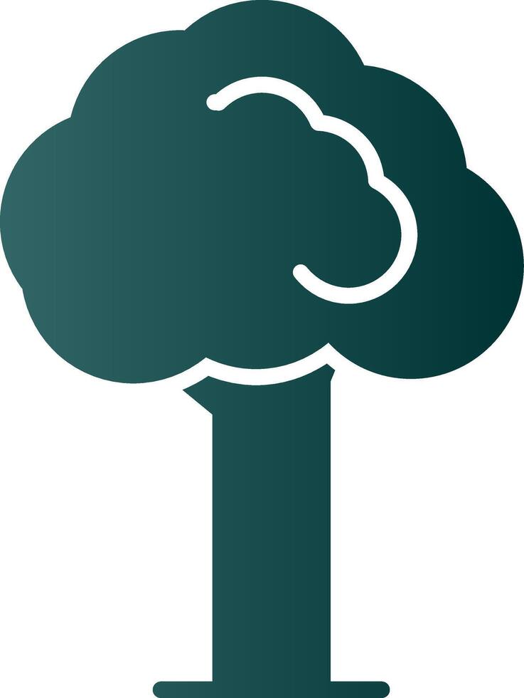 Tree Glyph Gradient Icon vector