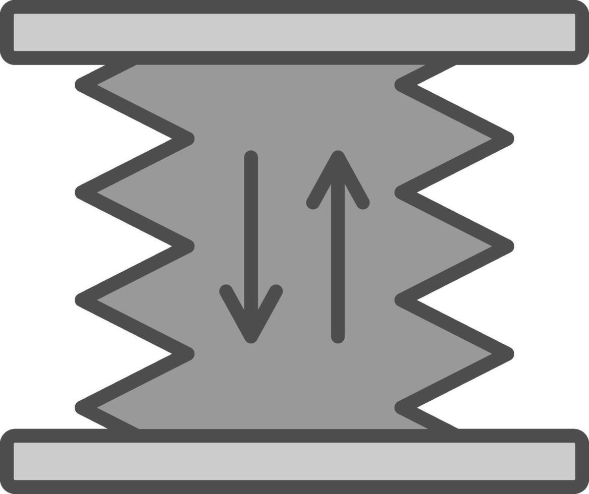 Car Lift Line Filled Greyscale Icon Design vector