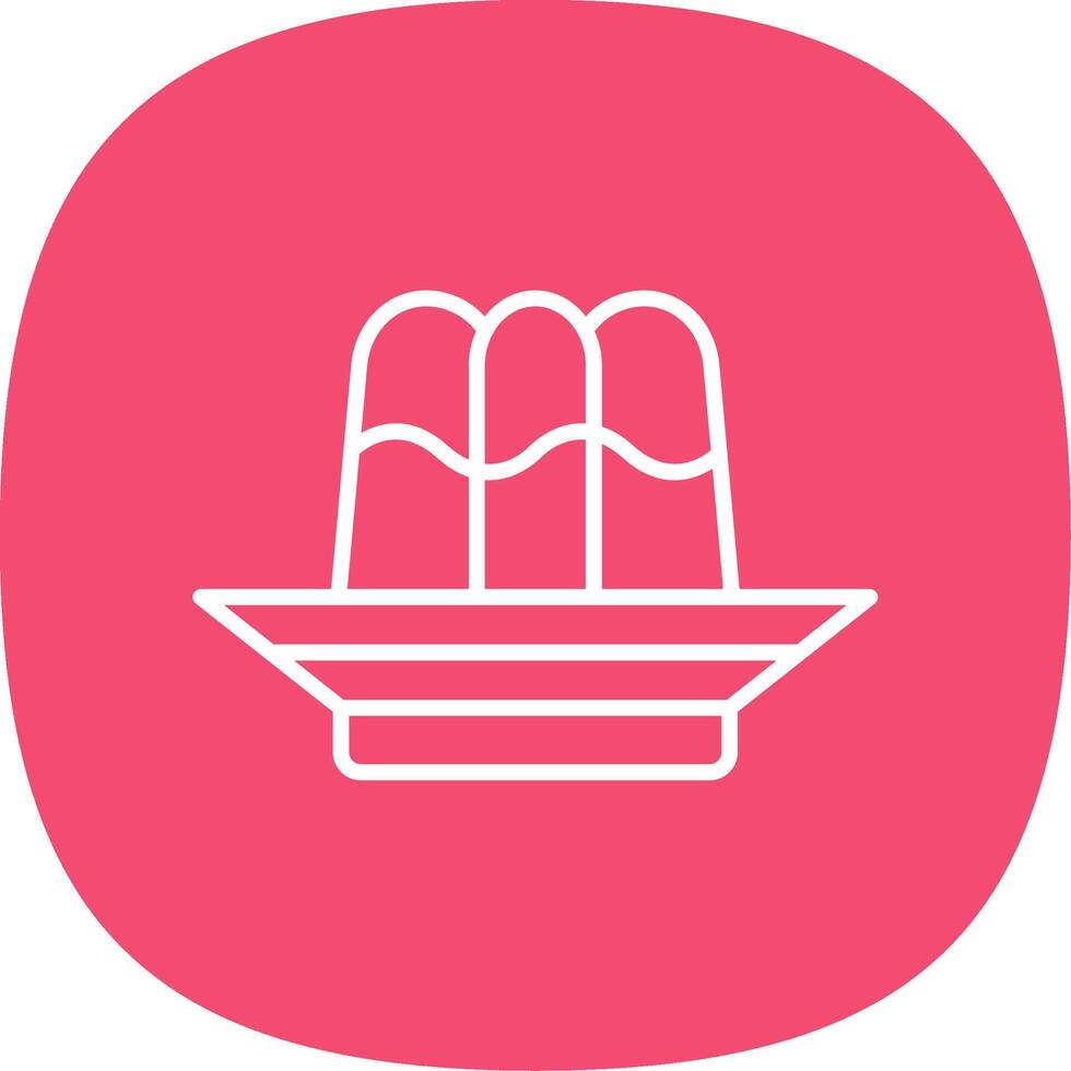 Jelly Line Curve Icon Design vector