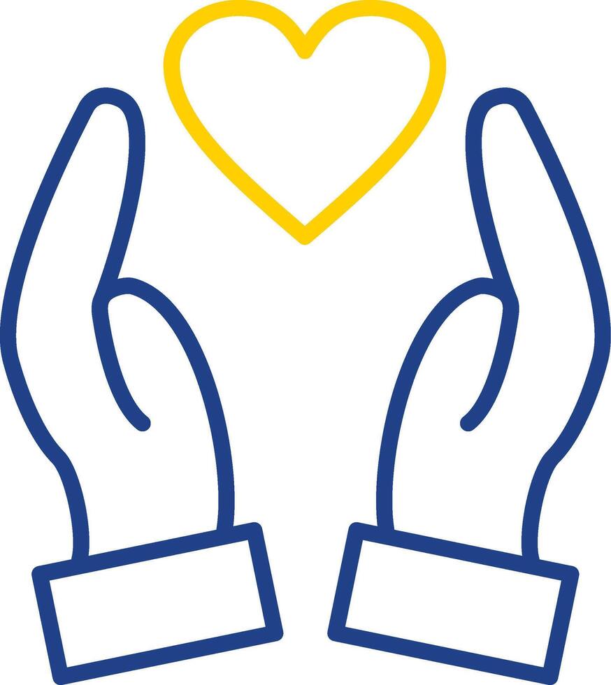Loyalty Line Two Colour Icon Design vector