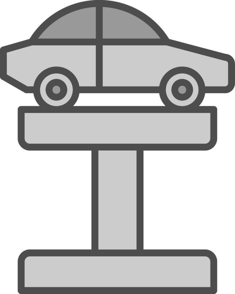 Car Jack Line Filled Greyscale Icon Design vector