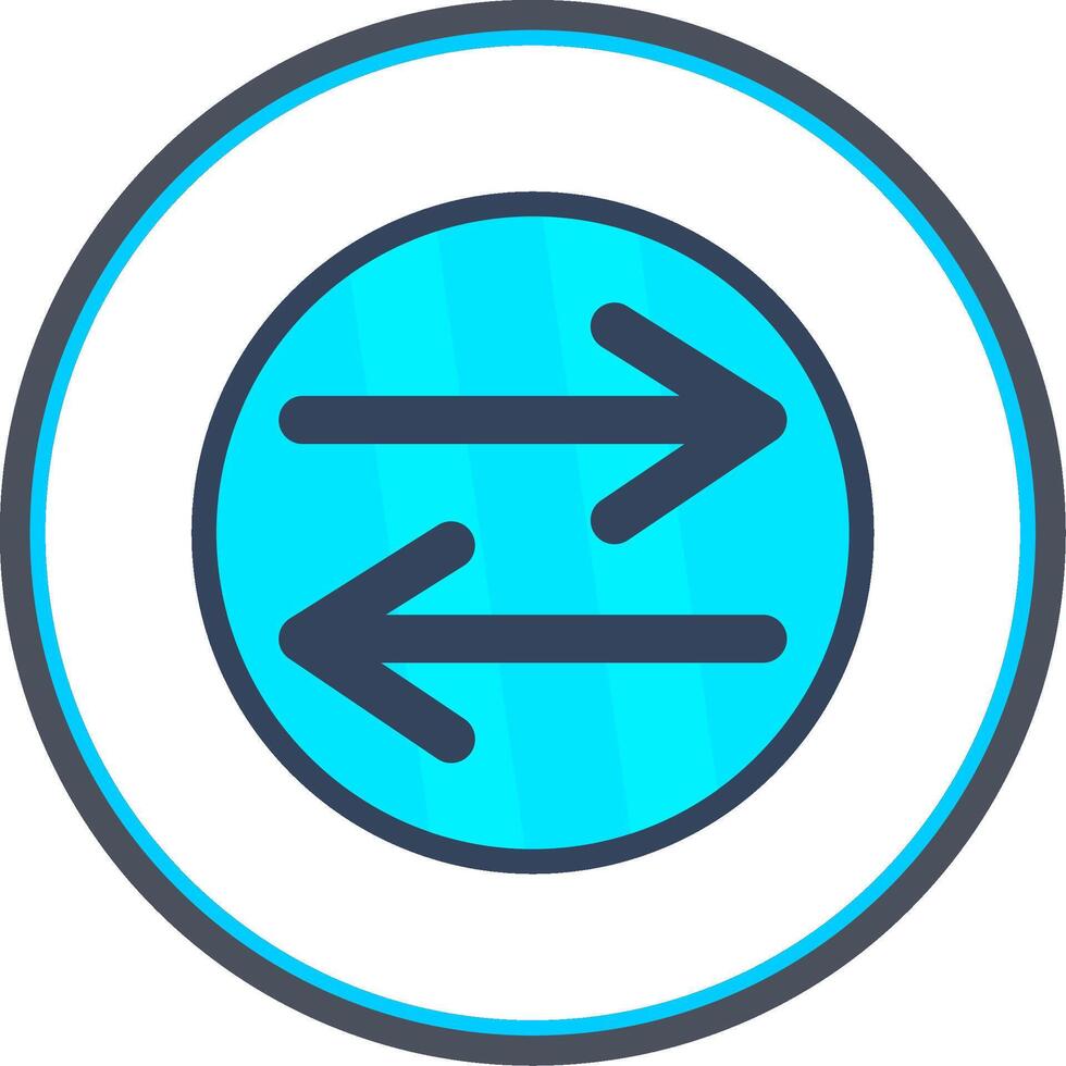 Swap Flat Circle Icon vector