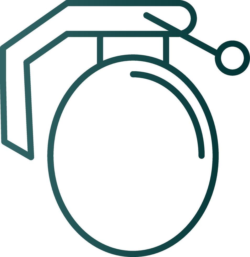 Grenade Line Gradient Icon vector