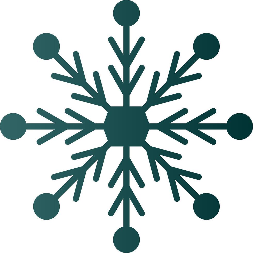 Snowflake Glyph Gradient Icon vector