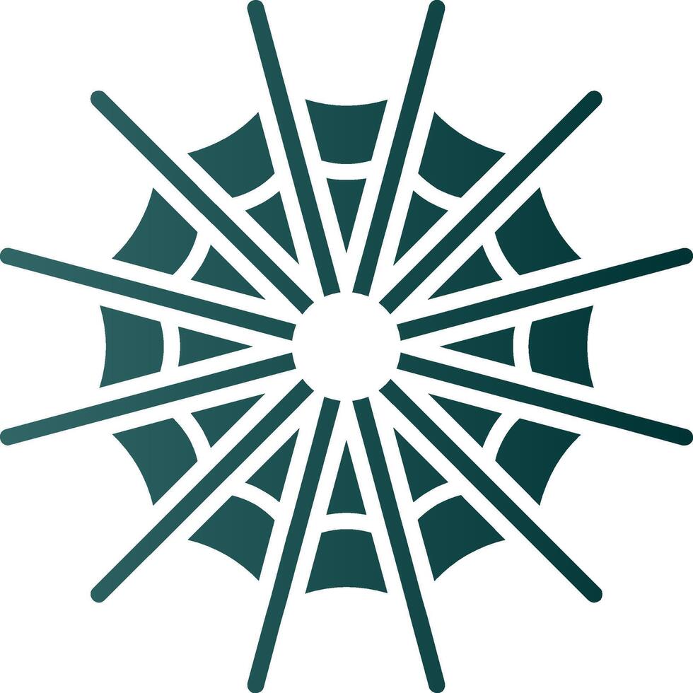 Spider Web Glyph Gradient Icon vector