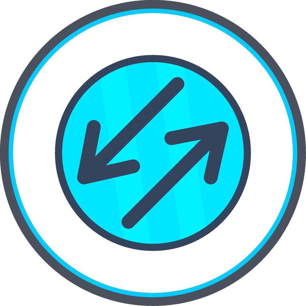 Swap Flat Circle Icon vector