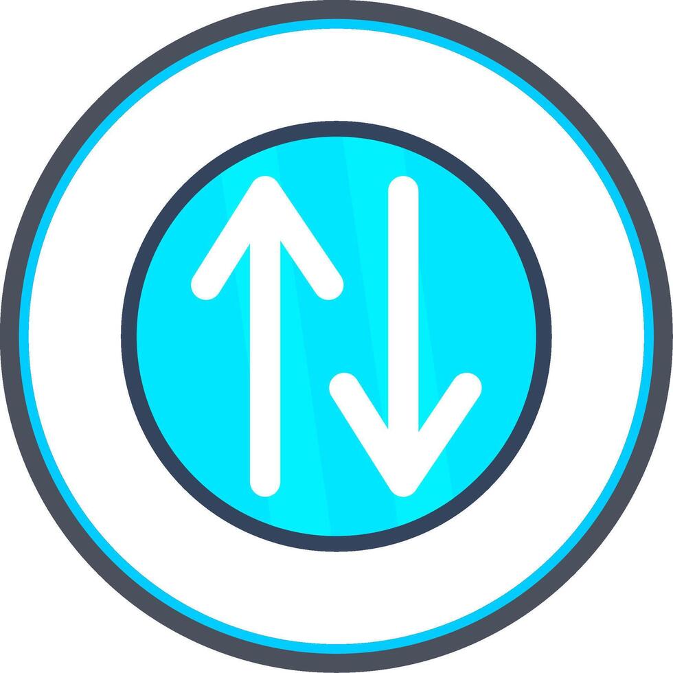 Swap Flat Circle Icon vector