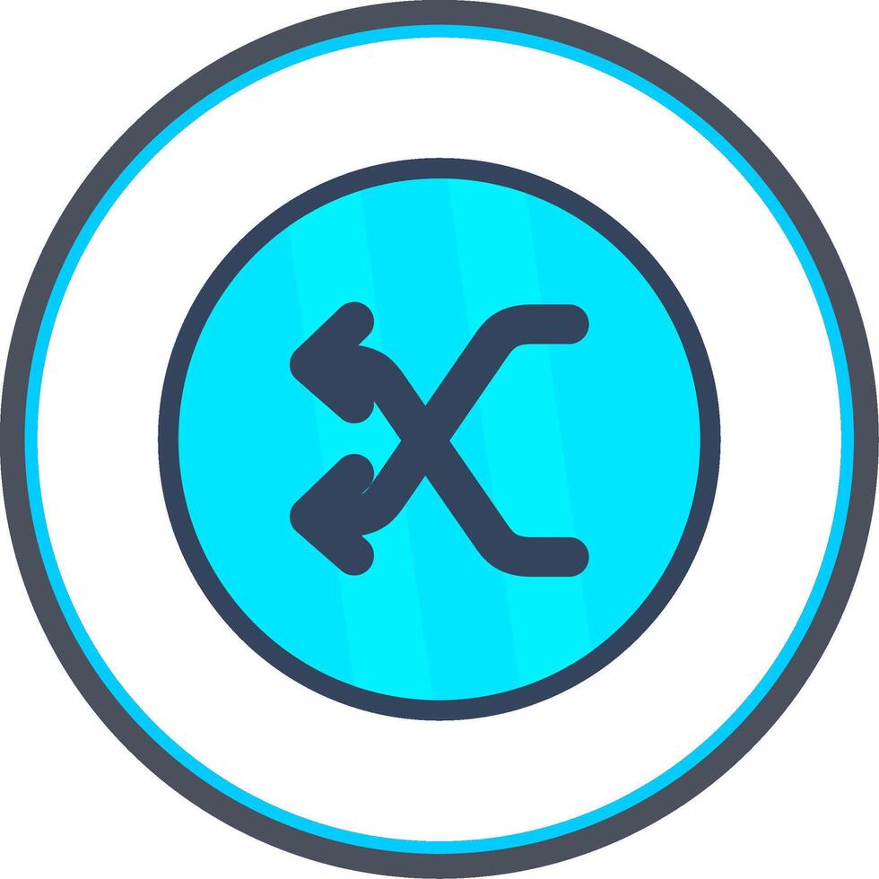 Shuffle Flat Circle Icon vector