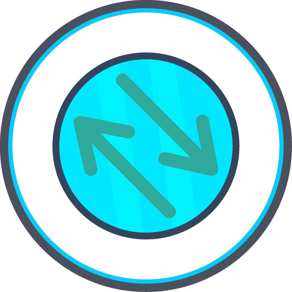 Swap Flat Circle Icon vector