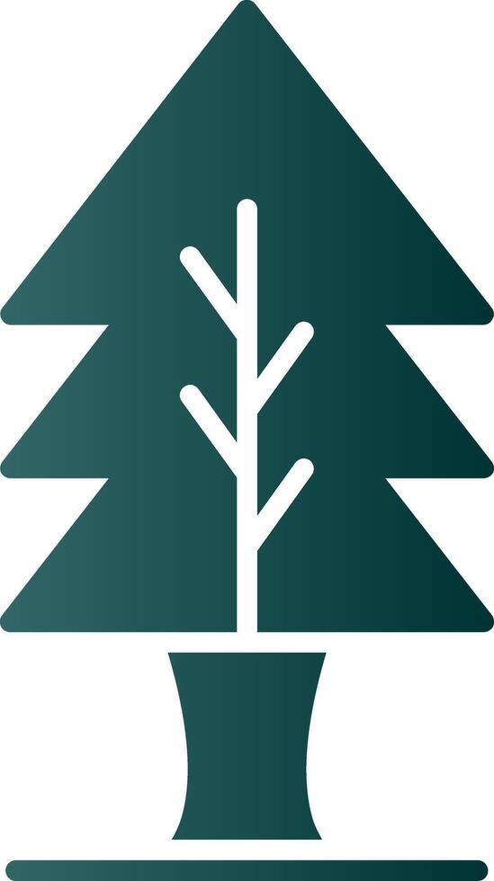 Tree Glyph Gradient Icon vector