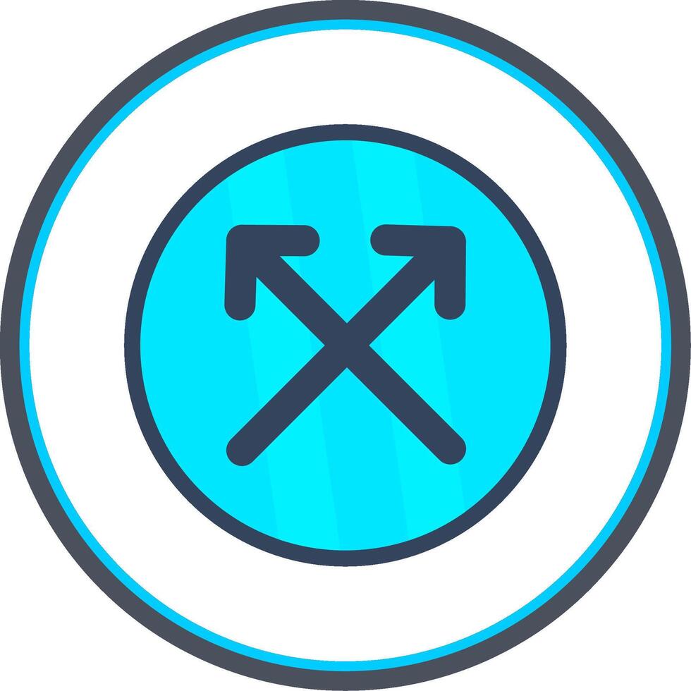 Split Flat Circle Icon vector