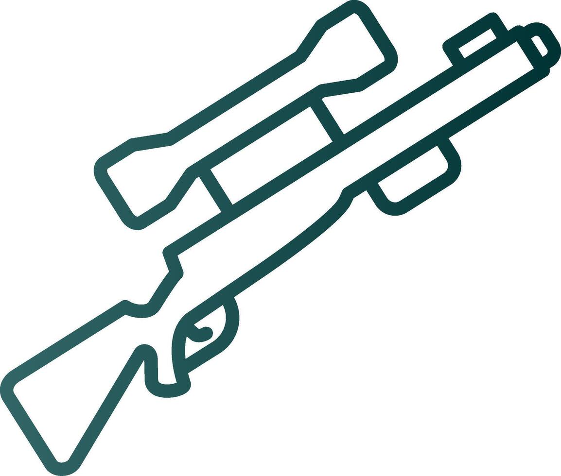 Gun Line Gradient Icon vector
