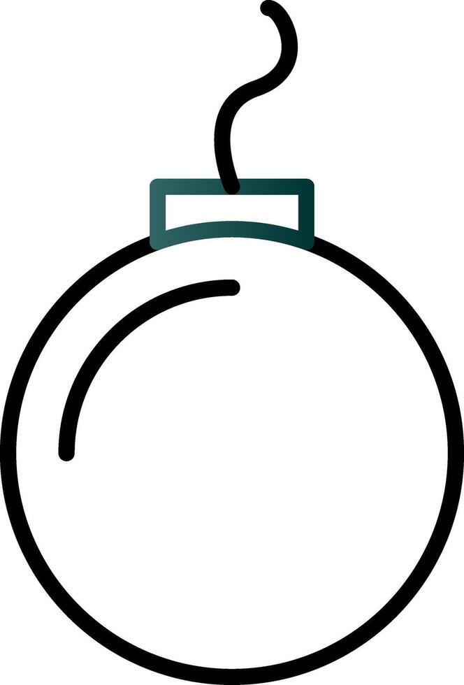 Bomb Line Gradient Icon vector