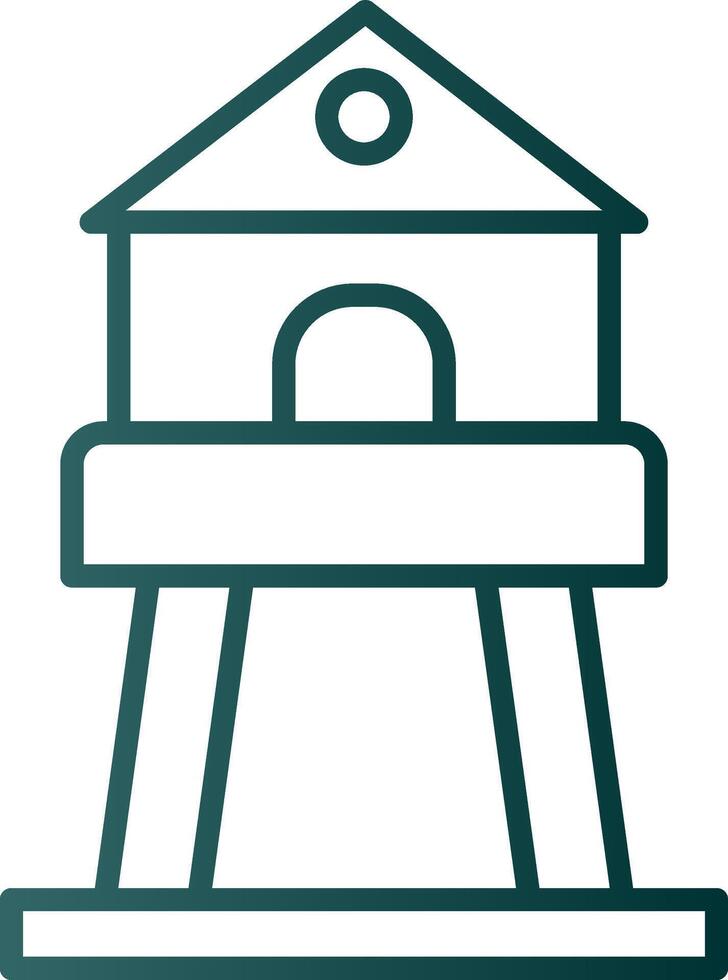 icono de gradiente de línea de torre vector