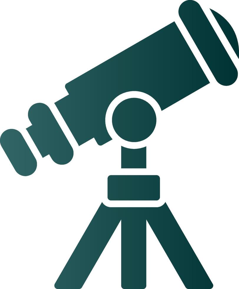 Telescope Glyph Gradient Icon vector