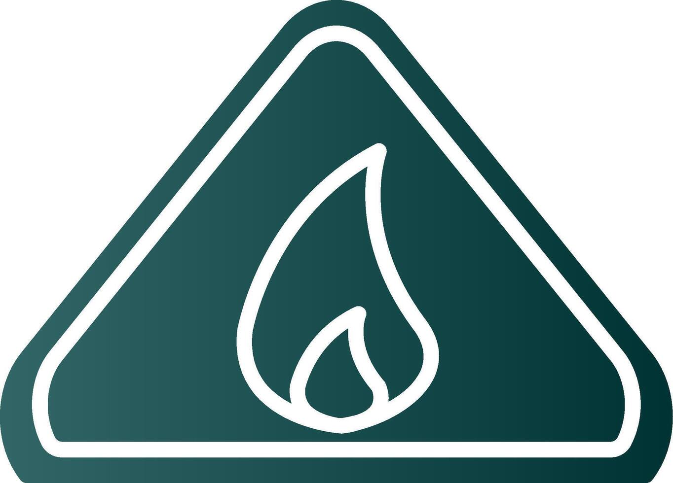 Warning Sign Glyph Gradient Icon vector