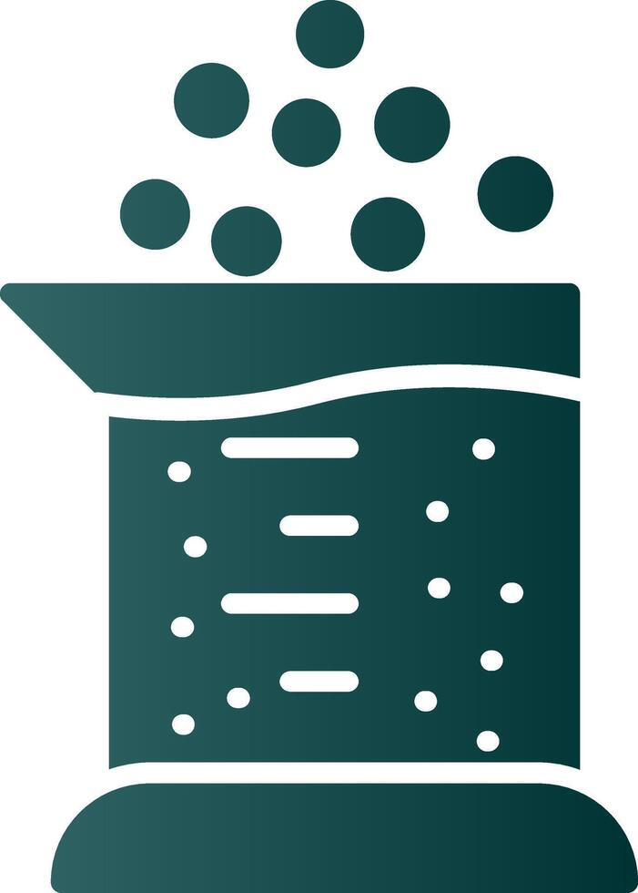 Beaker Glyph Gradient Icon vector
