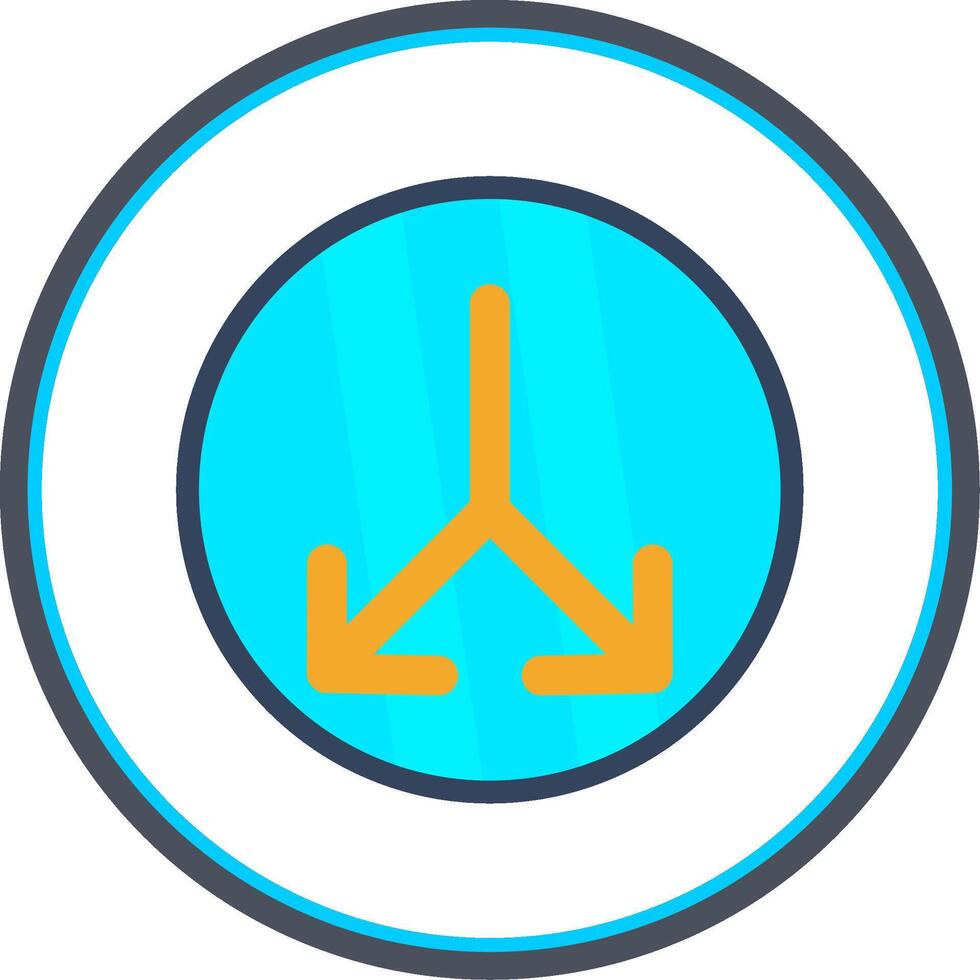 Split Flat Circle Icon vector