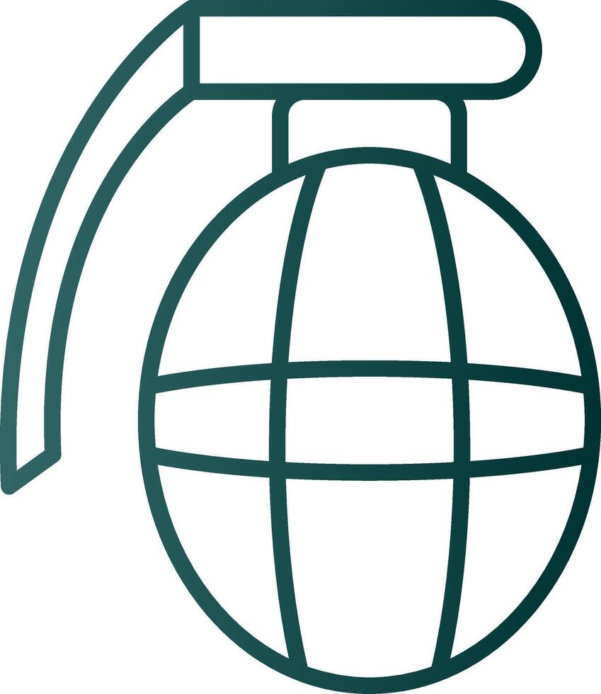 Grenade Line Gradient Icon vector