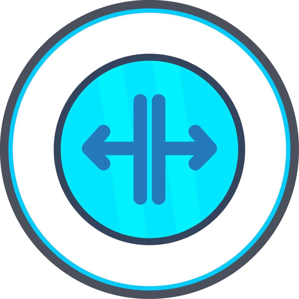 SPLIT Flat Circle Icon vector