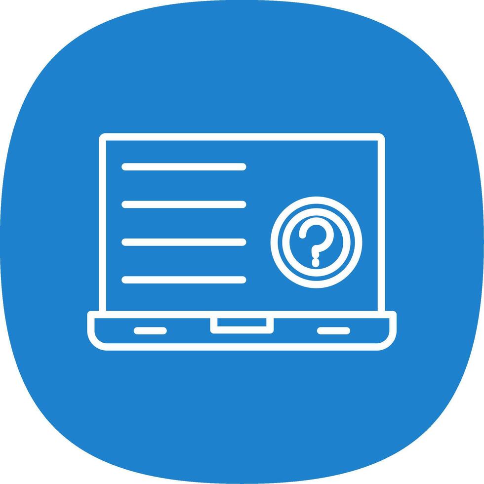 Question Line Curve Icon Design vector