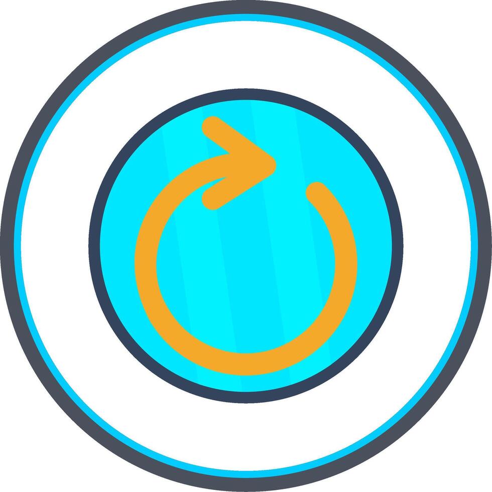 Loop Flat Circle Icon vector