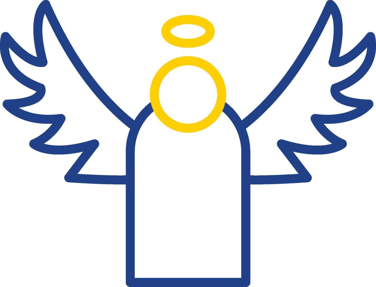 Angel Line Two Colour Icon Design vector