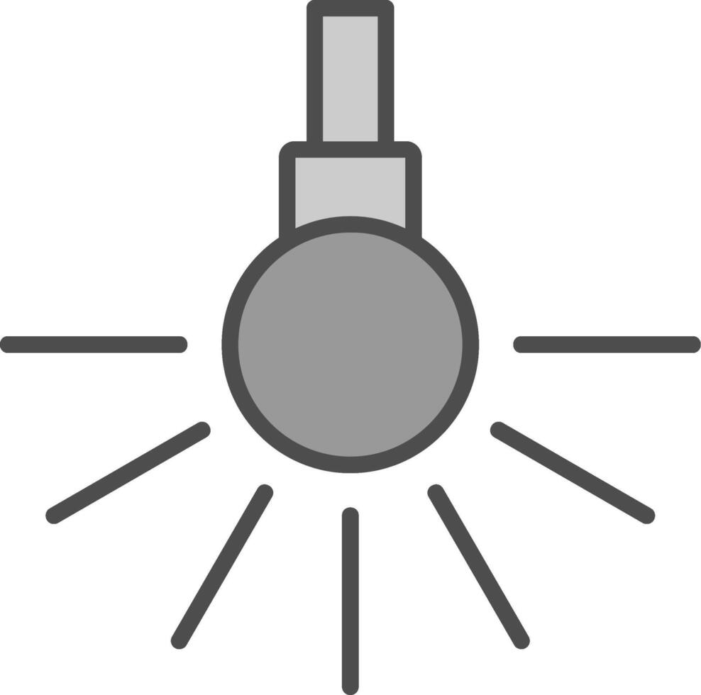 Headlight Line Filled Greyscale Icon Design vector