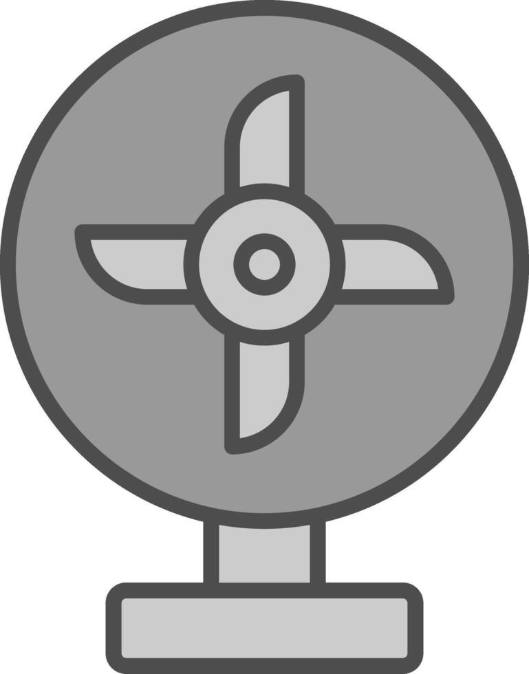 Cooling Fan Line Filled Greyscale Icon Design vector