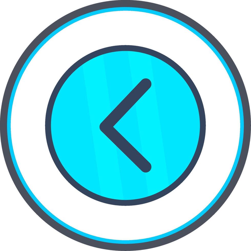 Chevron Flat Circle Icon vector